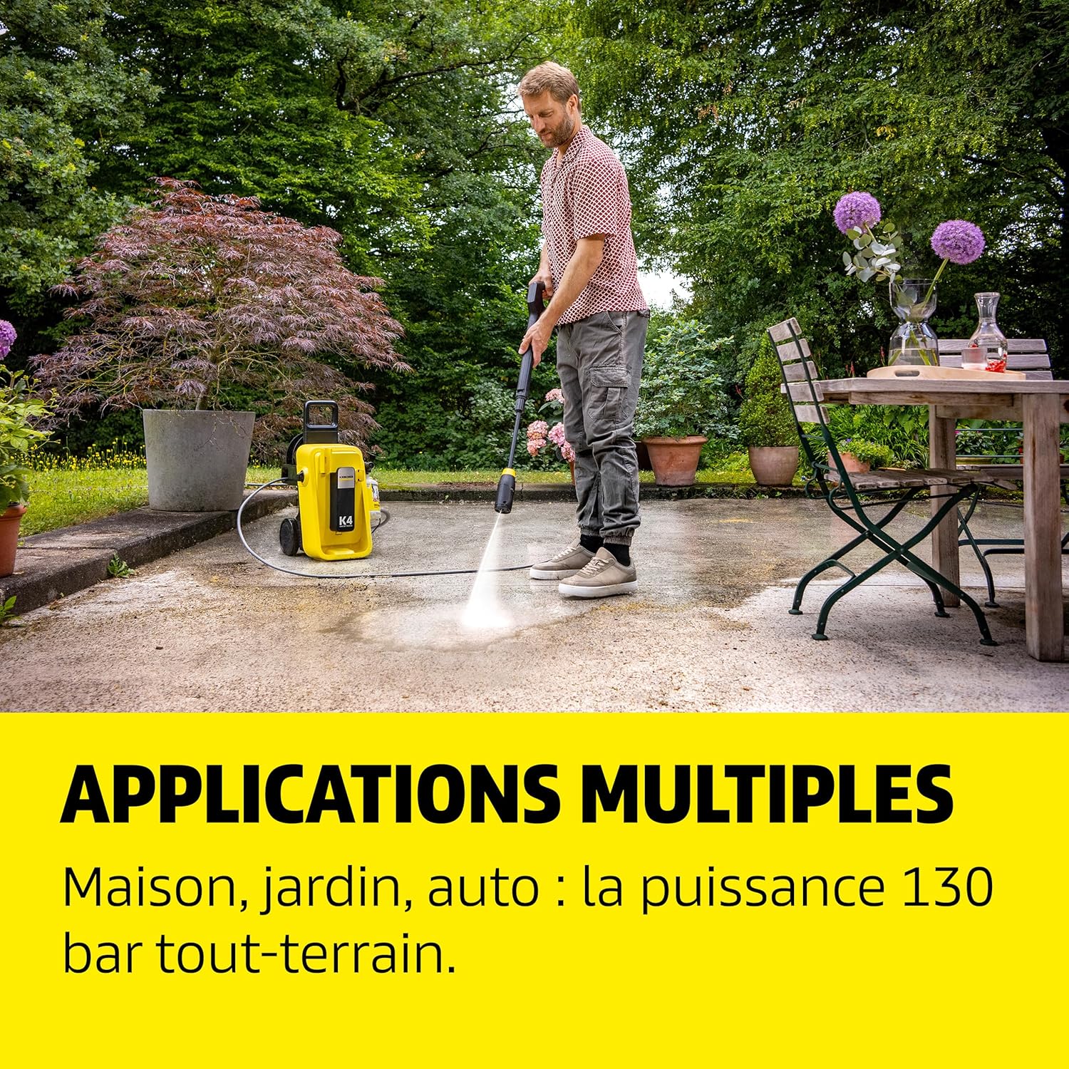 etevert - K 4 Comfort Premium Home - 130 bar, 420 l/h, 30 m²/h, enrouleur, 4 jets
