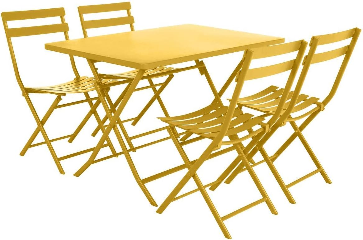 etevert - Greensboro - rectangulaire pliante 4 places - acier epoxy antirouille