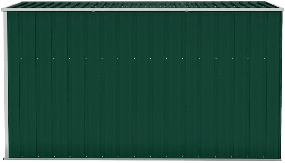 etevert Abri de Jardin Mural Vert 118x288x178 cm Acier galvanisé,Structures extérieures, Cabanes & abris de Jardin,316225