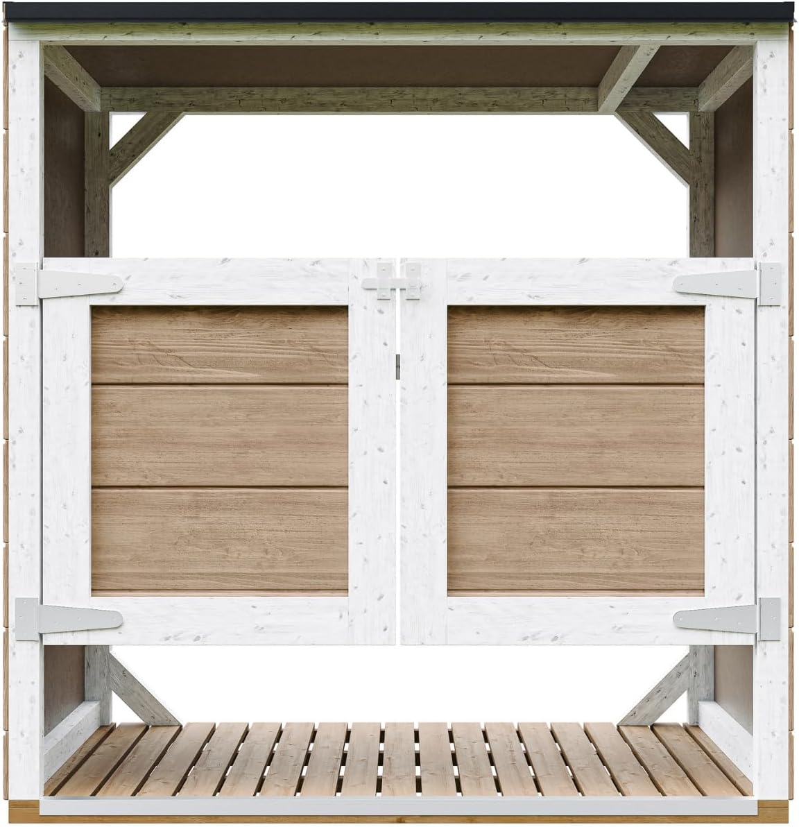 Abri de Jardin pour poubelles, Cache Poubelle extérieur 2x240L – Coffre de Rangement Exterieur, Armoire de Jardin, cabane de Jardin Exterieur – etevert M980A-TERRA Brown