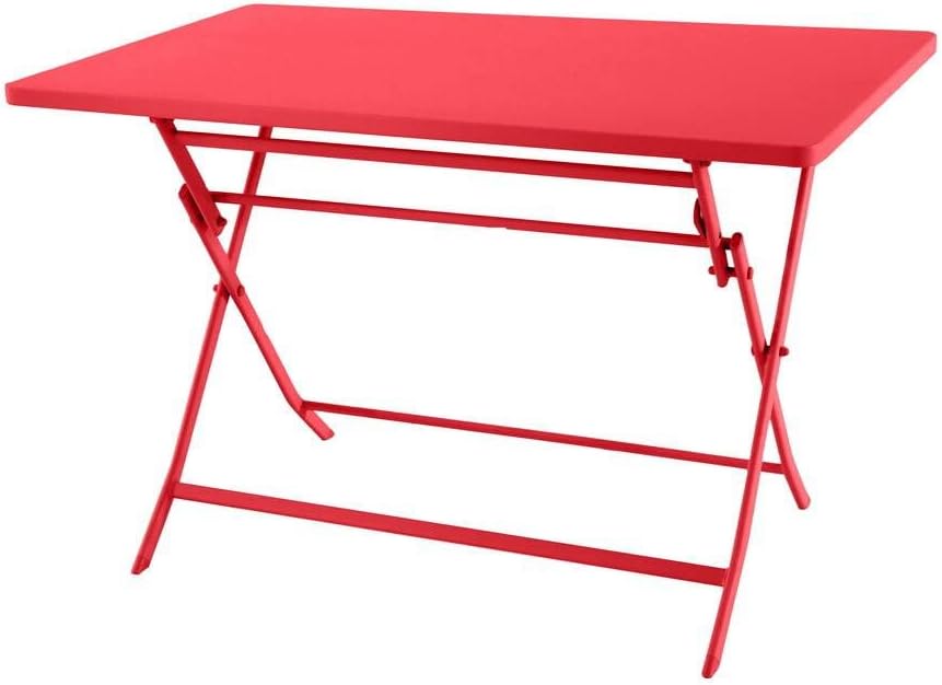etevert - Greensboro - 110x70 cm - Table pliante acier 4 places, traitement epoxy antirouille