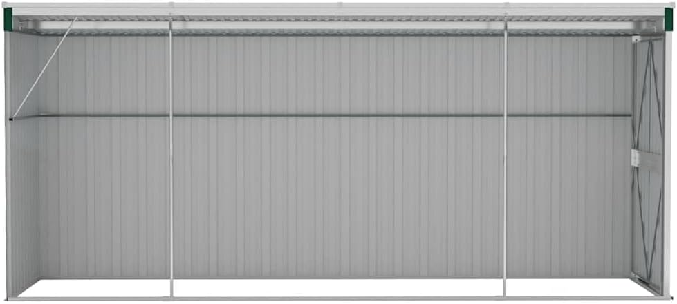 etevert Abri de Jardin Mural Vert 118x382x178 cm Acier galvanisé,Structures extérieures, Cabanes & abris de Jardin,316229