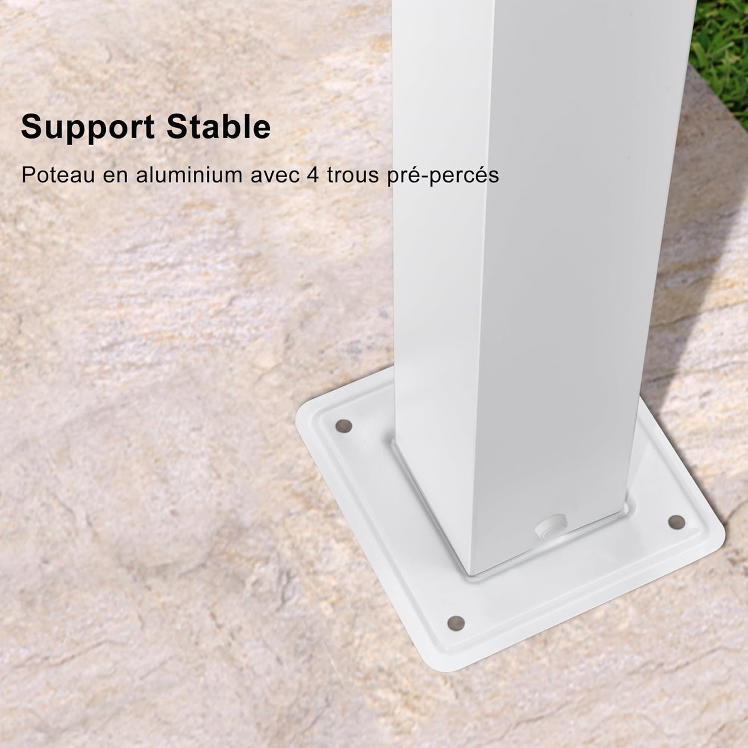 etevert - Pergola aluminium - 4x3m - éclairage intégré, toit kaki
