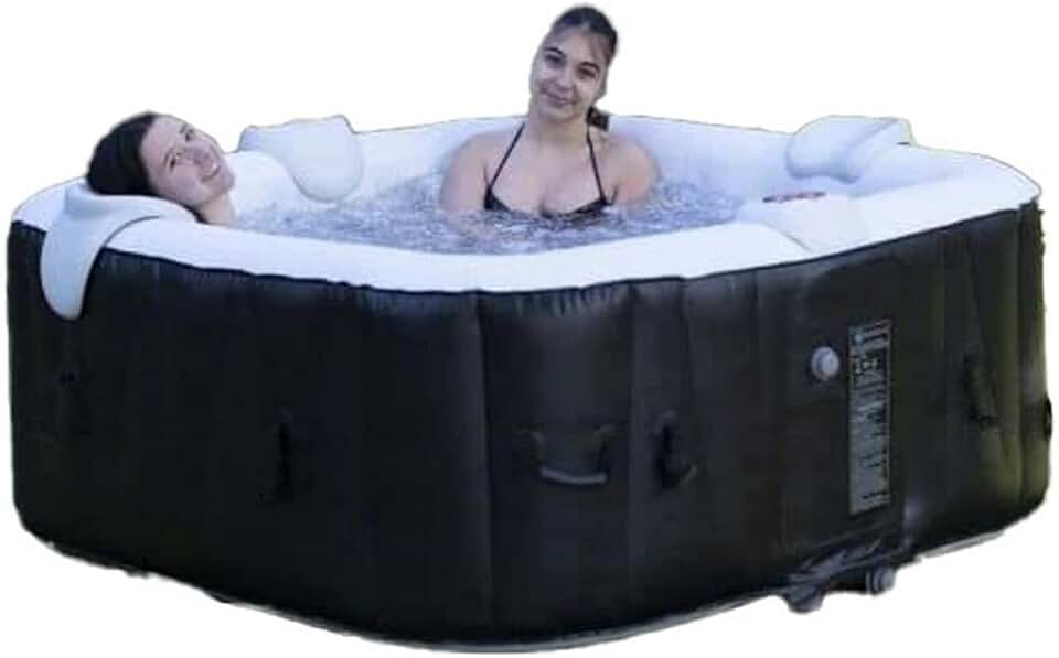 etevert Spa Gonflable Carre lamine 6 Personnes a LED