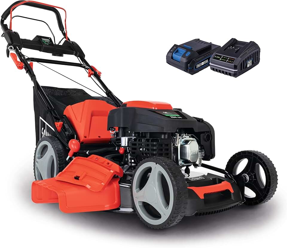 etevert - Tondeuse hybride 53 cm, 4400 W, 65 L, démarrage électrique - MS225-53E