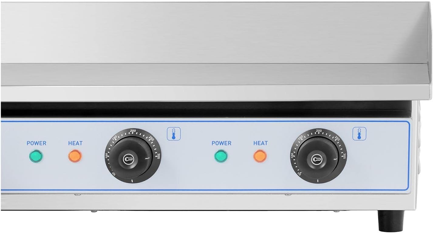 etevert - Plancha Électrique Double - 73x40cm - 2x2200W INOX Restaurant