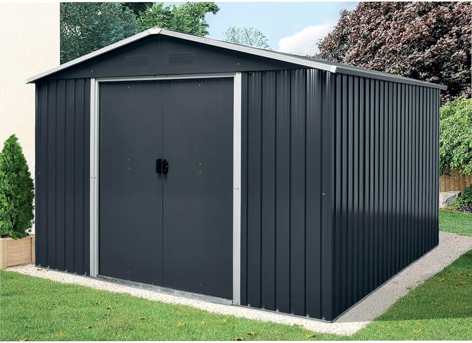 etevert Abri Jardin métal 10,4m2 3,24 x 3,22 x h2,05m