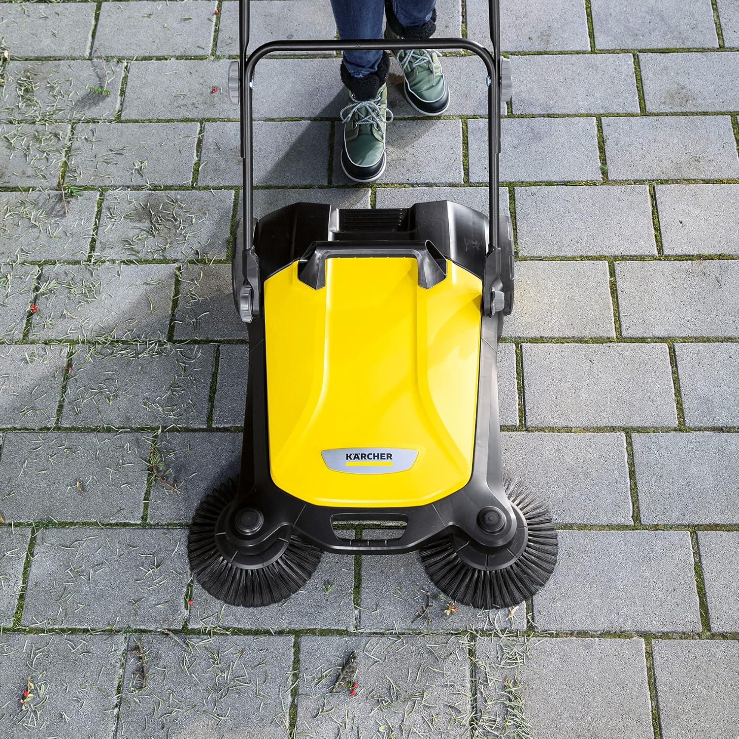 etevert - S 4 balai mécanique, 68cm, capacité 20L, noir/jaune - 1.766-360.0
