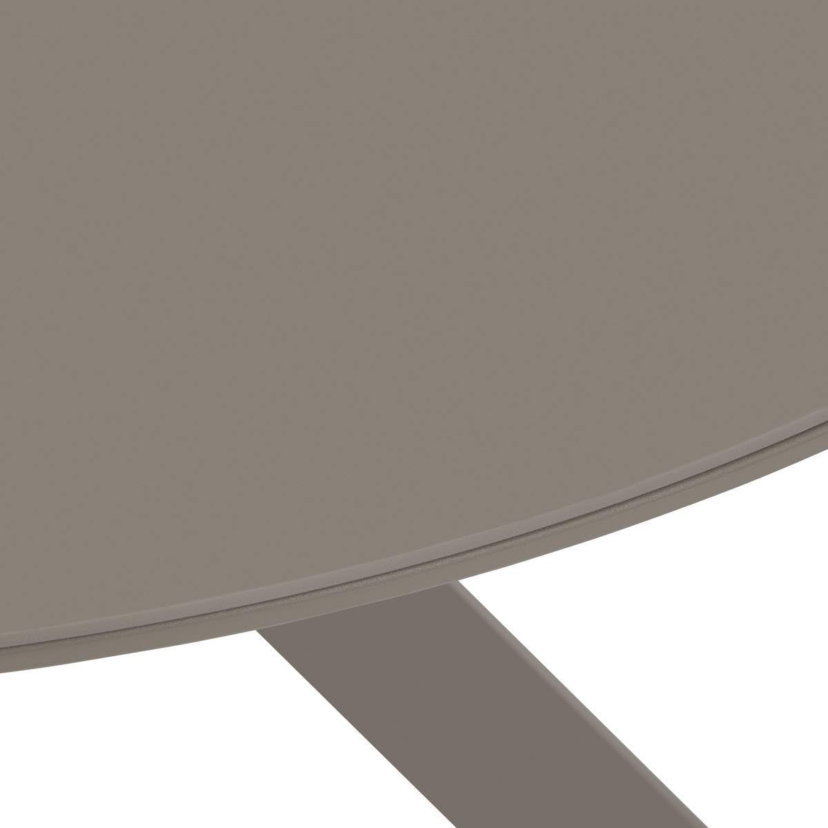 etevert - Table de jardin Oryon - 130cm ronde - 6 places, coloris café