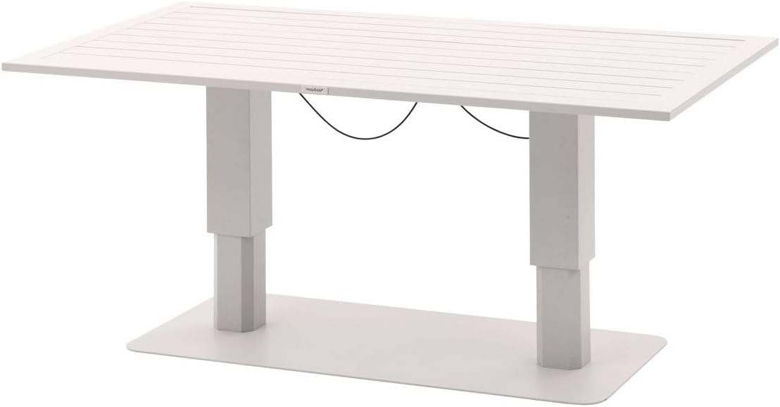 etevert - Salimia - 150x80 cm - table jardin relevable, alu, 6-8 pers