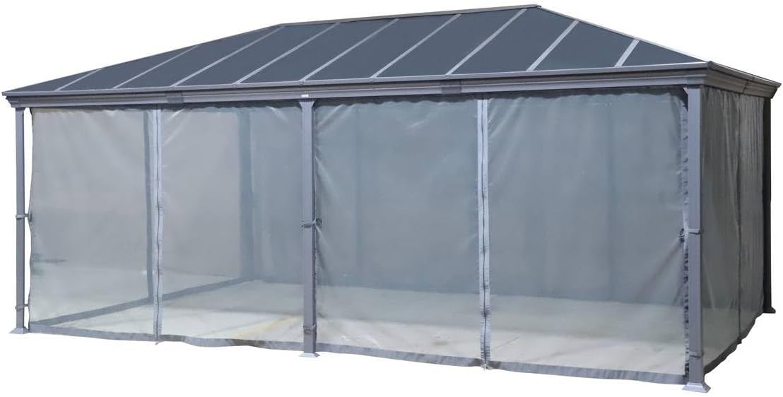 etevert - Pergola Belize - 3,6x6m - Aluminium et polycarbonate