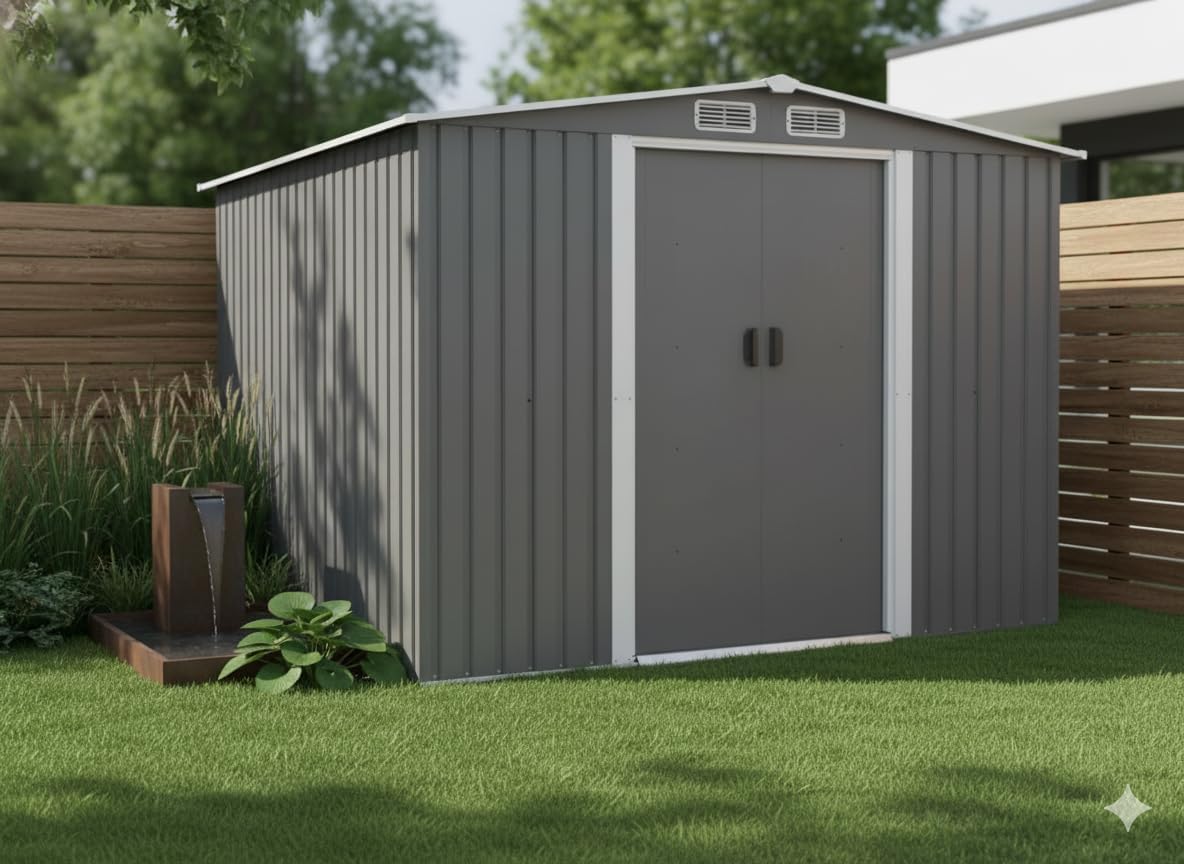 etevert - Jura - 6.66 m² - Abri métal robuste rangement jardin