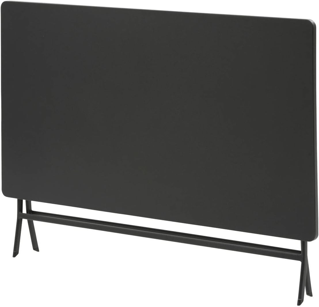 etevert - Greensboro - 150x90 cm - Table pliante acier renforcé 6 places, gris graphite