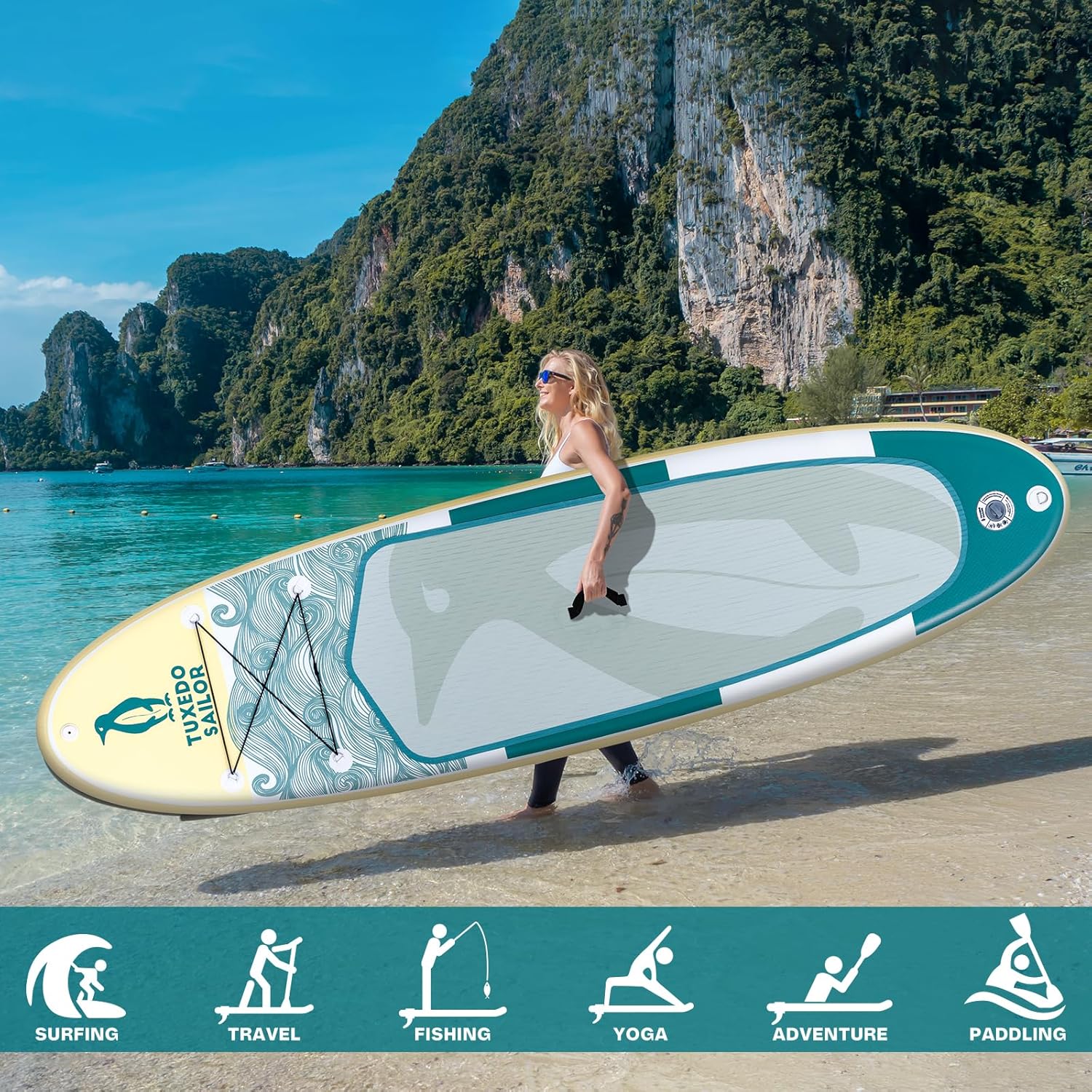 etevert - Paddle gonflable adulte - planche SUP avec accessoires complets