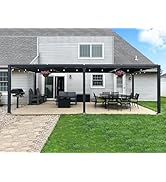 etevert Pergola Bioclimatique en Aluminium 3,5 x 7,2 m, Tonnelle de Jardin Exterieur Imperméa...