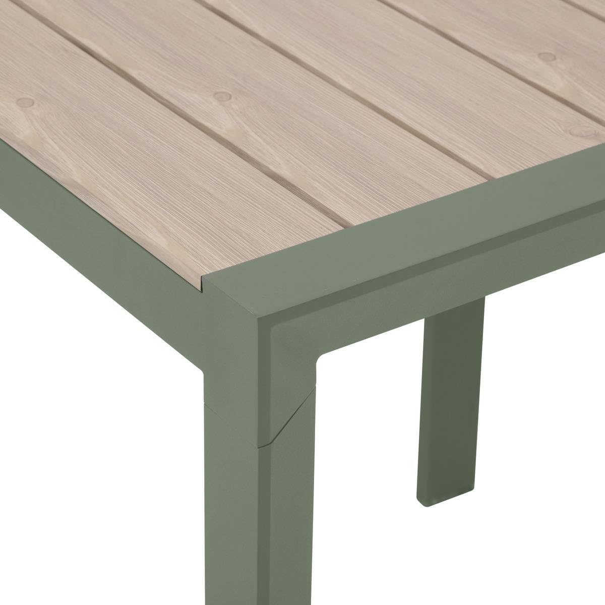 etevert - Evasion 2 places - aluminium, effet bois, Lin/Vert Laurier