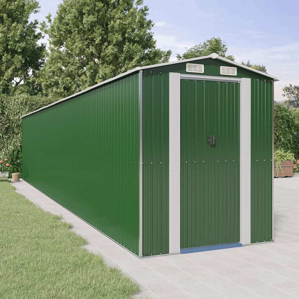 etevert Grand Abri de Jardin en Acier Galvanisé - Stockage Extérieur Spacieux et Ventilé