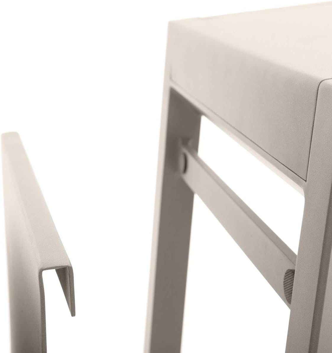 etevert - Allure table de jardin carrée 55x45x55cm aluminium argile