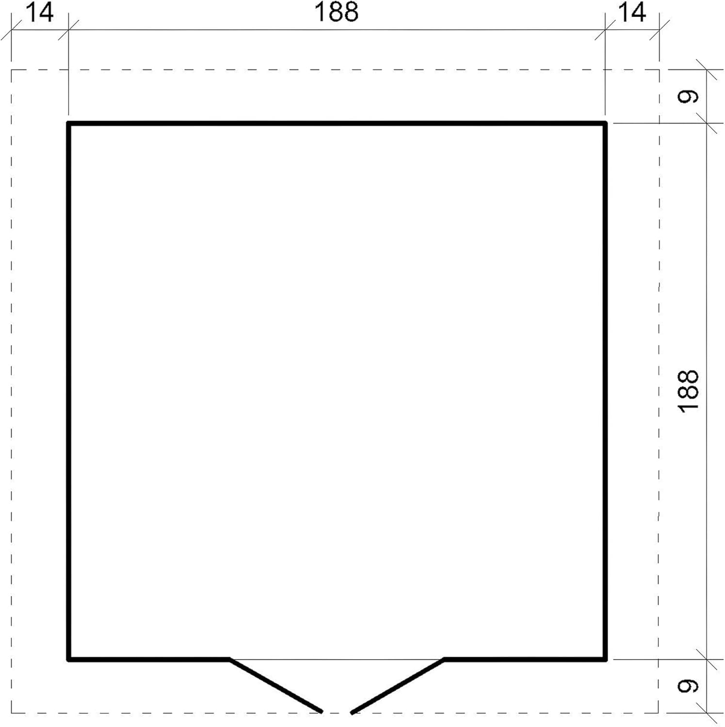 Abri de Jardin en Bois - Stockage extérieur I216xL206xH218 cm/ 3.53 m2 Petit abri à Outils, Local à vélos - Toit imperméable, fenêtres etevert M343C