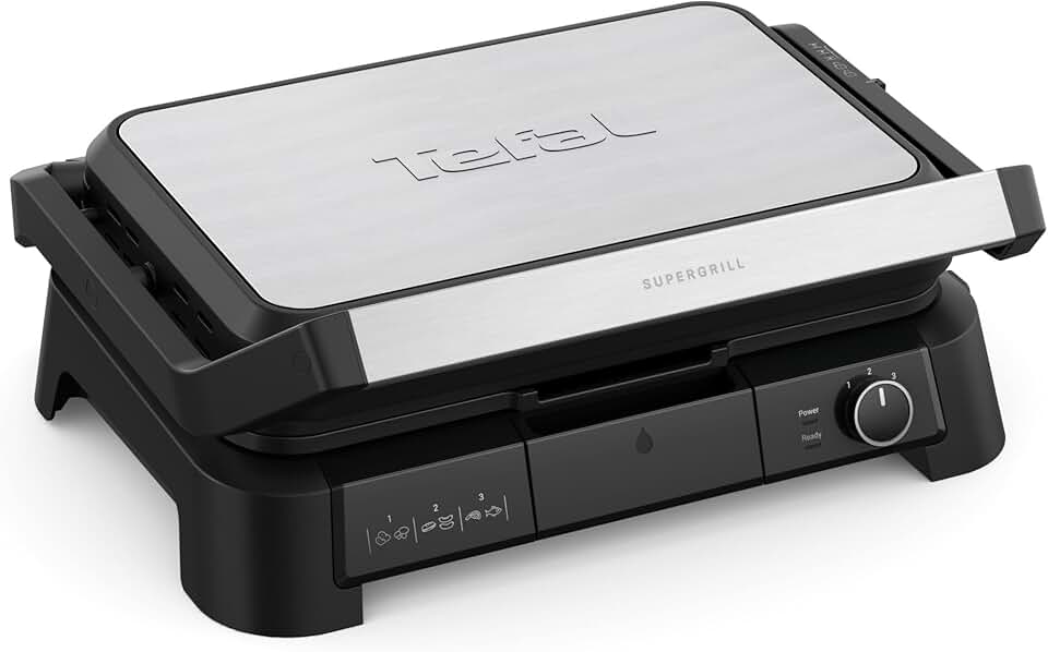 etevert - SuperGrill 3-en-1 XL - Surface XL - Thermostat réglable, 2200W - GC520DE0