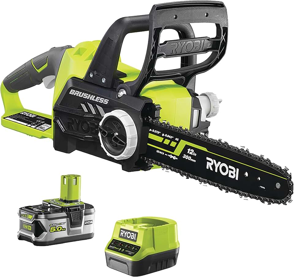 etevert - tronçonneuse One+ - 30 cm - moteur brushless, batterie 5Ah, RCS18X3050F