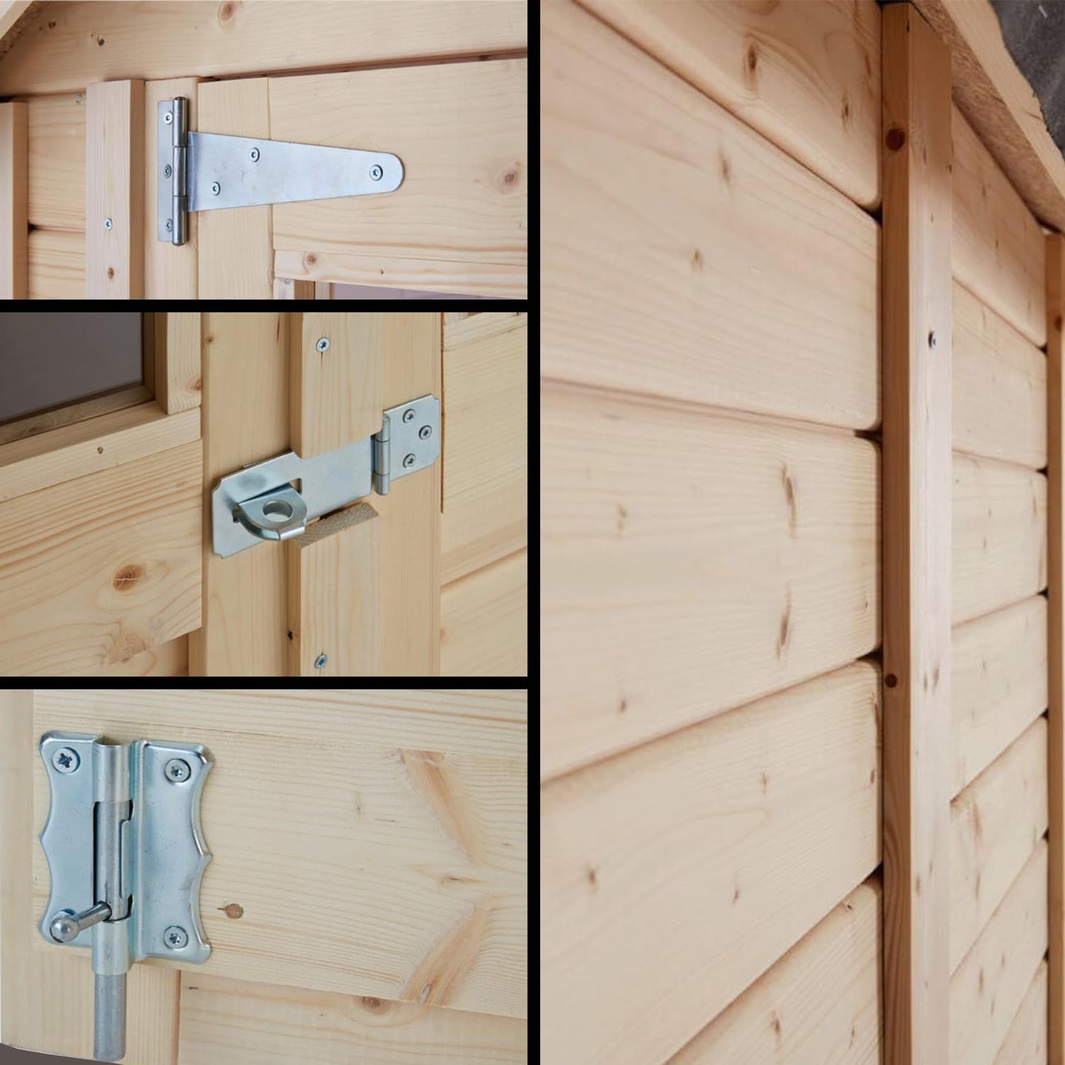 Cabane à Outils Mollie en Bois de la Marque Carlsson | Remise à Outils | abri de Jardin Exterieur | carré, Construction en Panneaux préfabriqués, cabane de Jardin, Toit monopente, épaisseur de la p