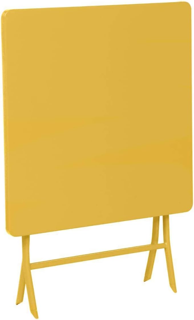 etevert - Greensboro série - 2 places, acier renforcé, jaune - table pliante