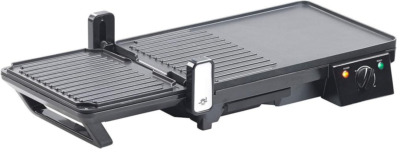etevert - grille-plancha 2 en 1 2000W - table - cuisson rapide