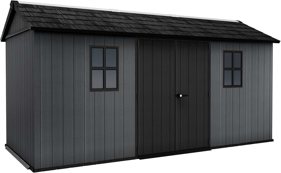 Abri de Jardin Newton Plus 1575-10 m² - Gris Aspect Bois - etevert
