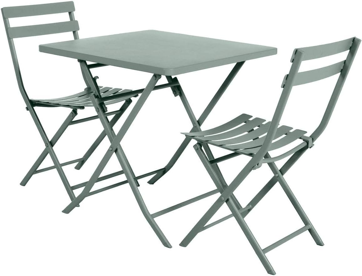 etevert - Greensboro - 2 places - acier antirouille, pliant, vert olive