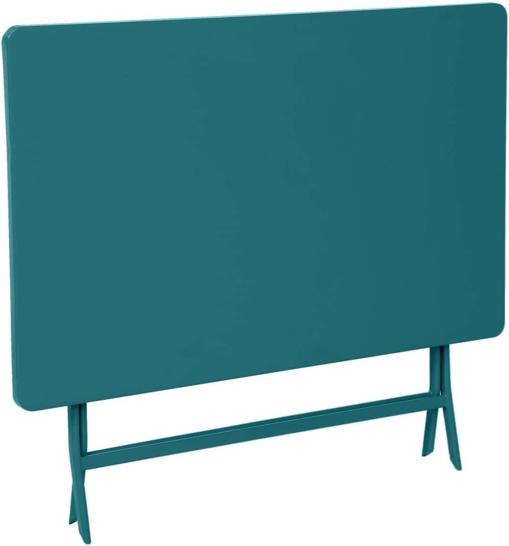 etevert - Greensboro - 120x70cm - table pliante 4 places acier bleu