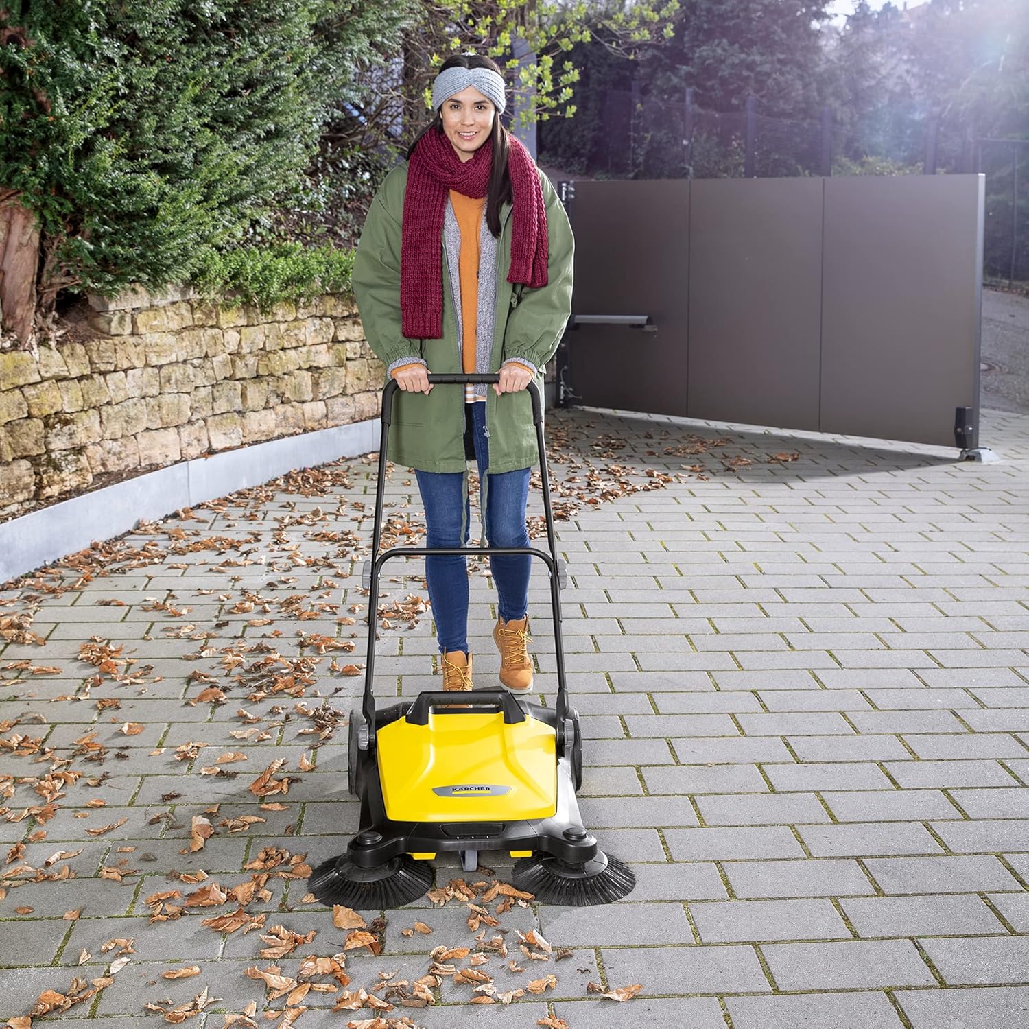 etevert - S 4 balai mécanique, 68cm, capacité 20L, noir/jaune - 1.766-360.0