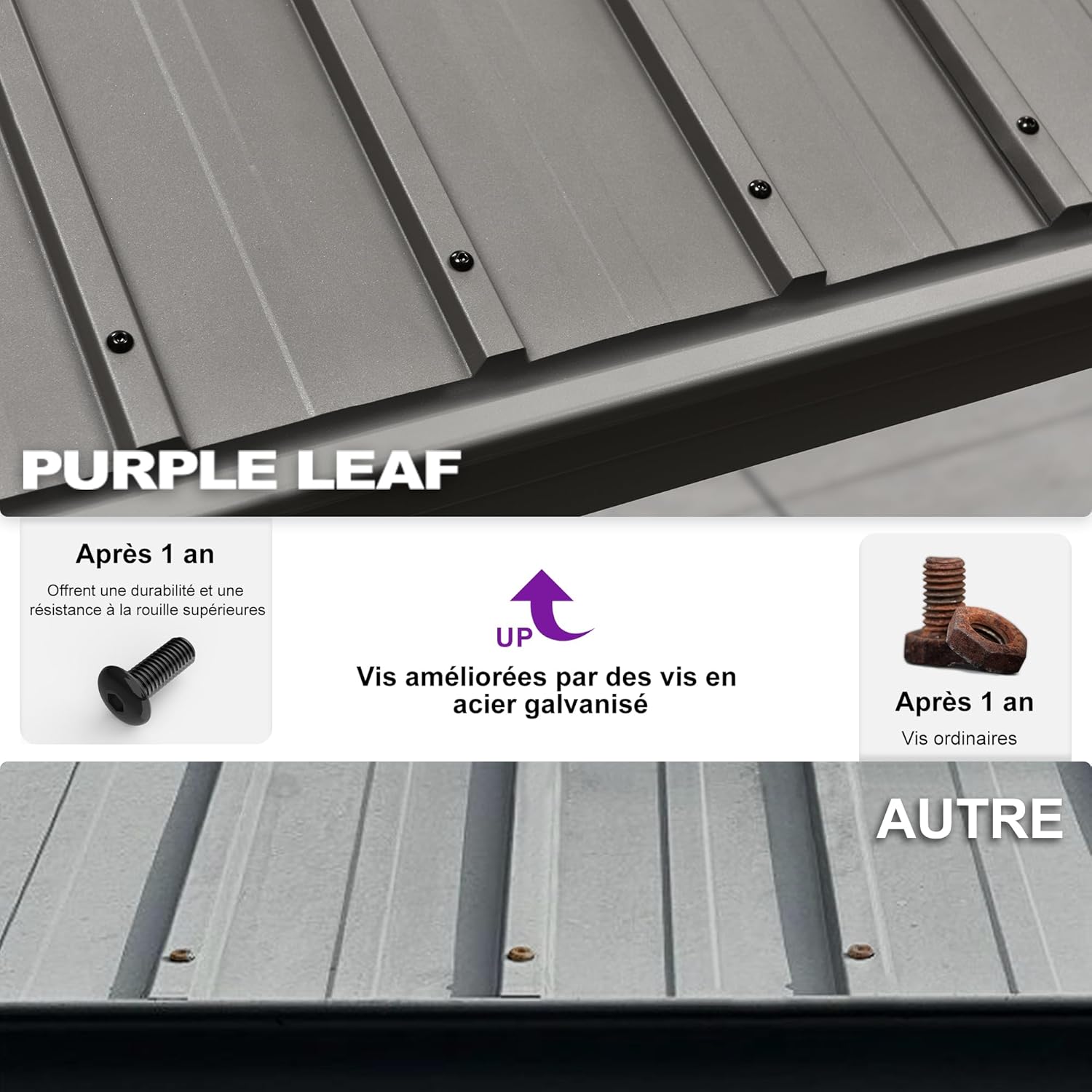 etevert - tonnelle jardin double toit - 3,65x4,25m - aluminium, moustiquaire, rideaux
