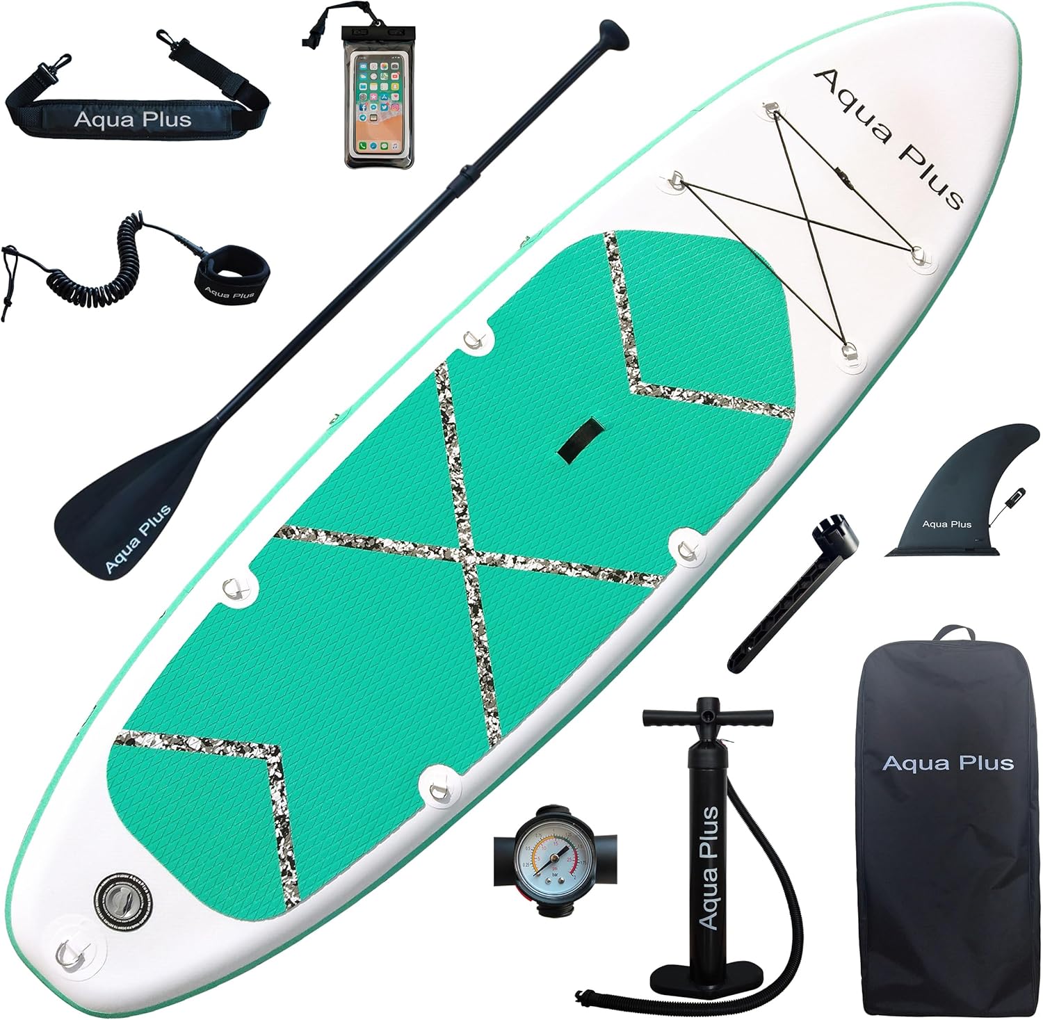 etevert - SUP gonflable 15cm - pagaie, pompe, sac, adulte