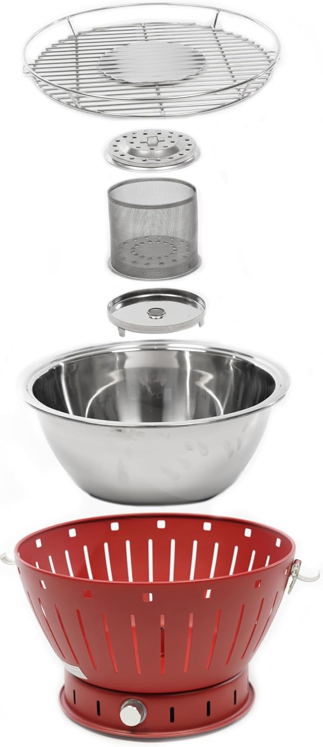 etevert - Barbecue portable 35cm - charbon - sans fumée