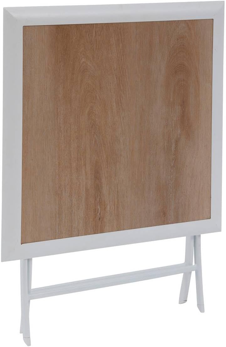 etevert - Azua - 70x70 cm - table pliante 2 places aluminium Blanc