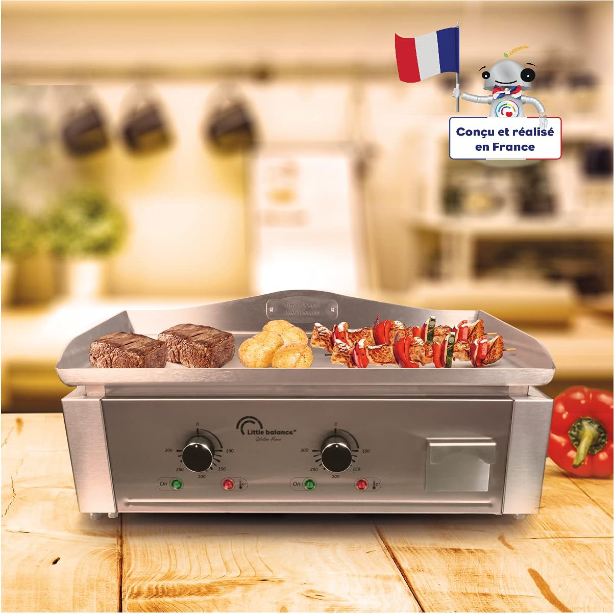 etevert - Aquitaine Pro série - inox - 2 zones, 3500W - 8476