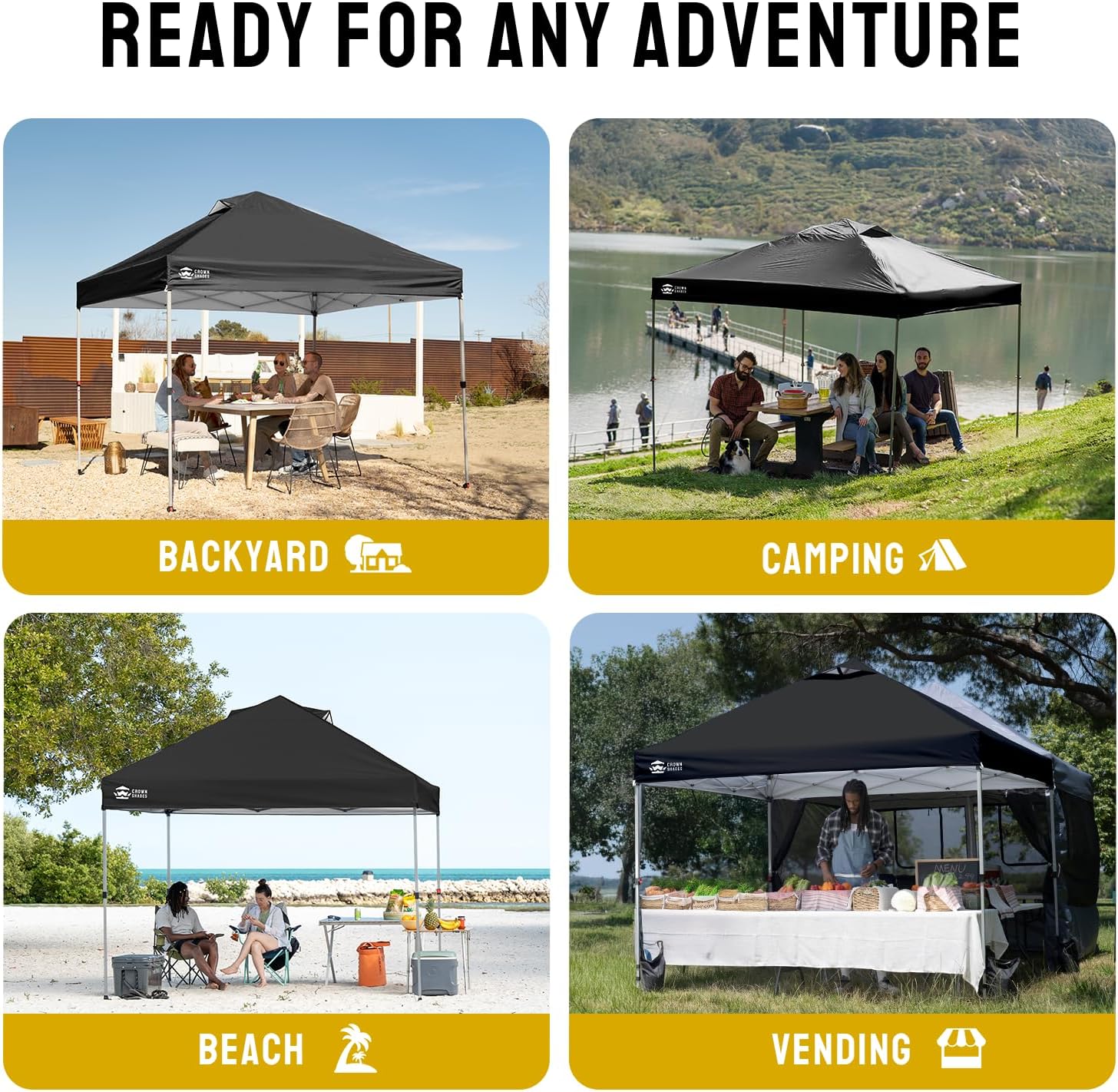 etevert - tonnelle pliante - 3x3m - imperméable UPF50+, sac, sacs de sable