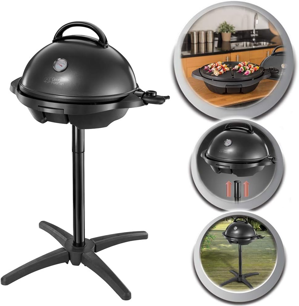 etevert - Barbecue 2 en 1 - 44,5cm - Électrique, grill avec bac à graisse, 2400W, 22460-56
