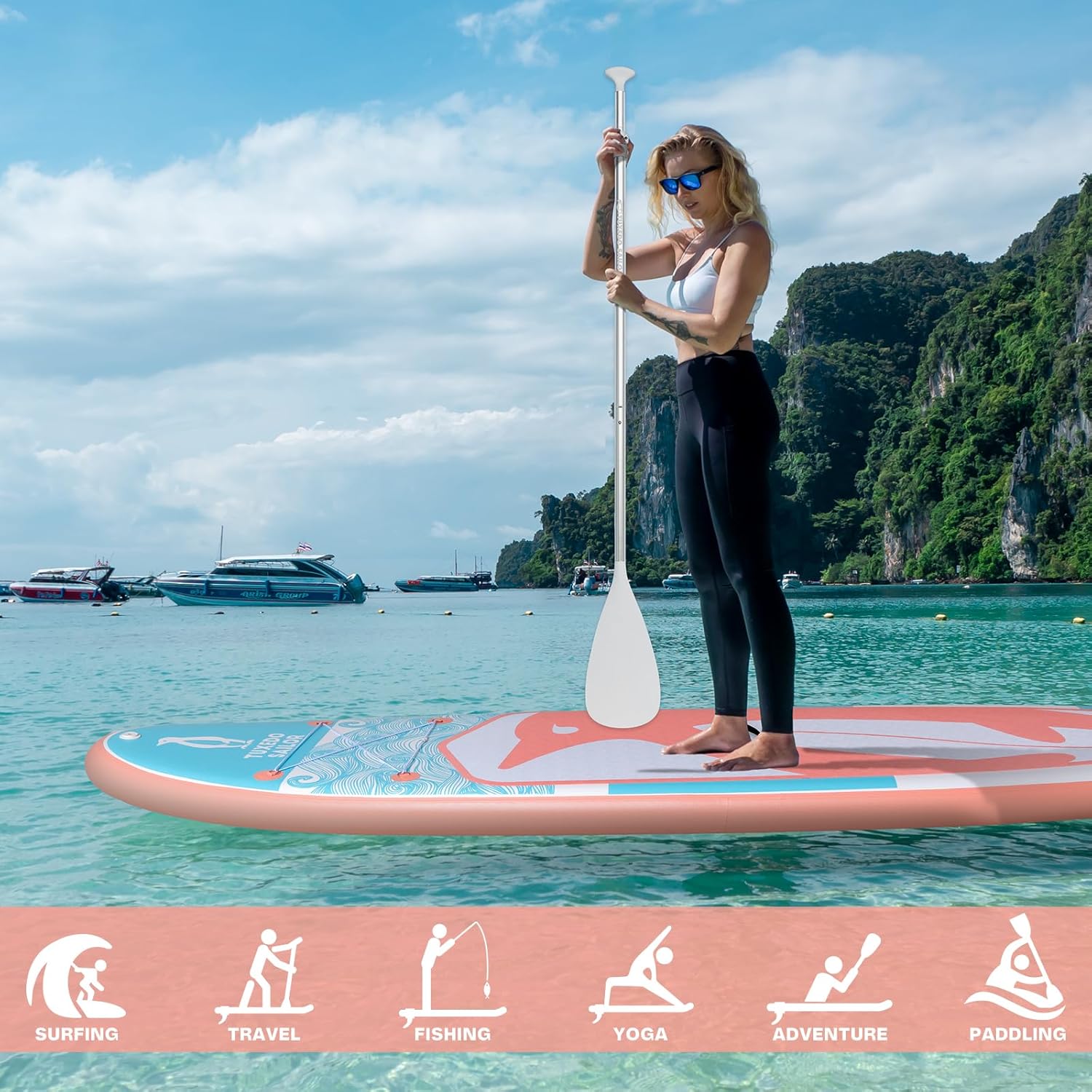 etevert - Paddle Gonflable Adulte - SUP 320 cm - avec accessoires complets