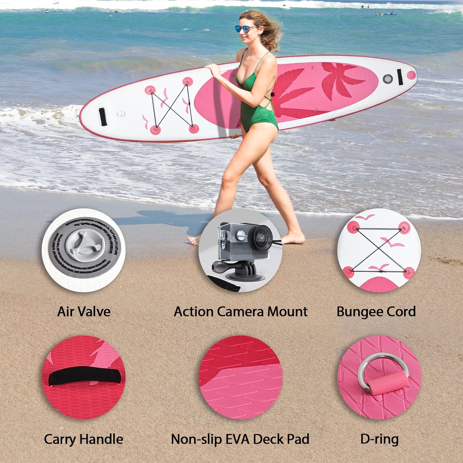 etevert - Paddle gonflable adulte - 320/335cm - 2 places, siège kayak, pagaie alu, support caméra, pompe, 150kg