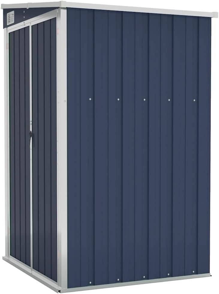 etevert Remise de Jardin Murale Anthracite 118x100x178 cm Acier,Structures extérieures, Cabanes & abris de Jardin,316219