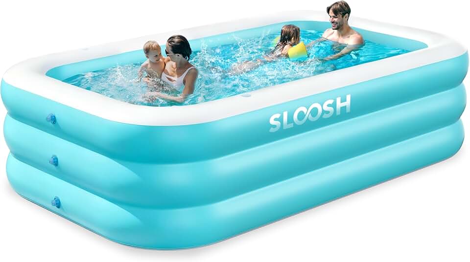 etevert - piscine gonflable familiale avec sièges - 304x183x56 cm - épaisse et durable