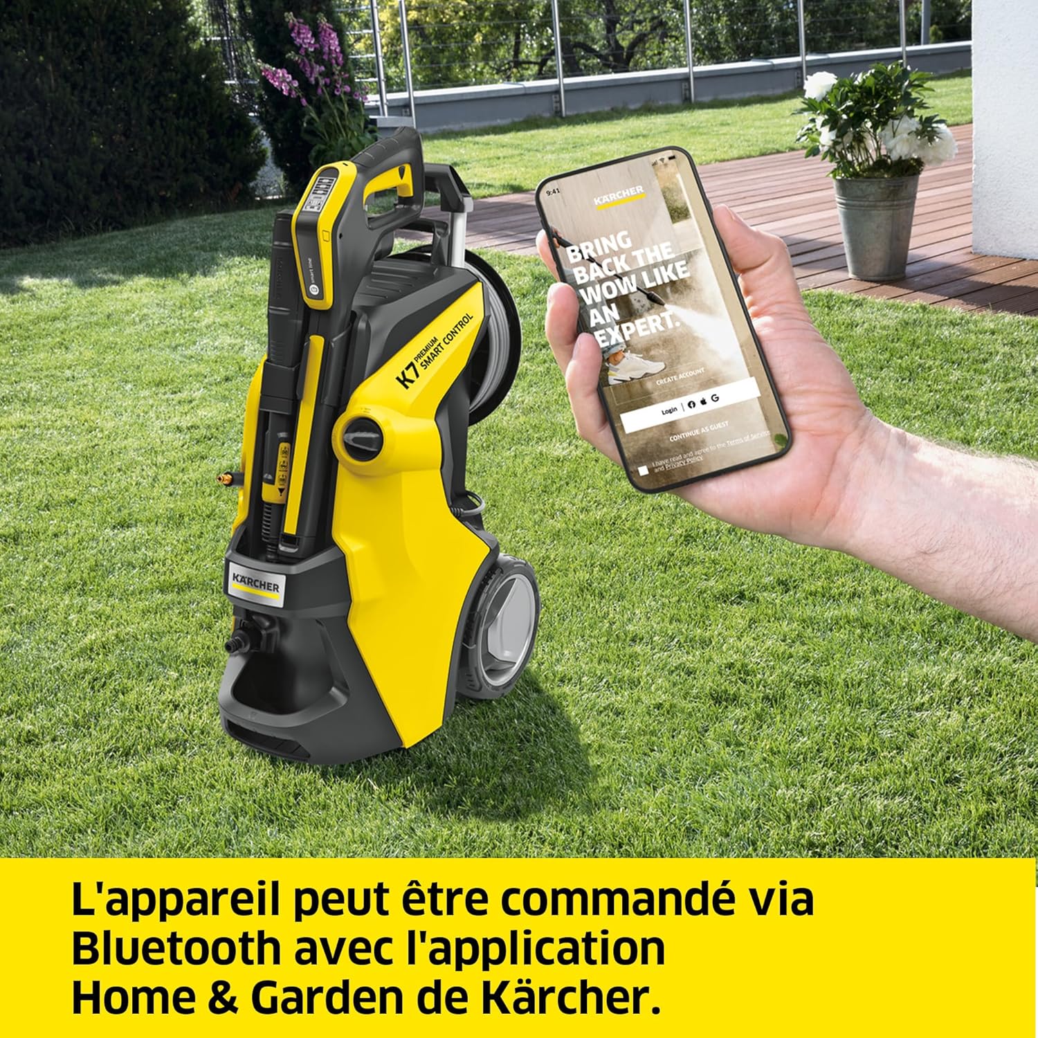 etevert - K 7 Premium Smart Control - 17,7 kg - 180 bar, 600 l/h, lance multi-jets, Rotabuse