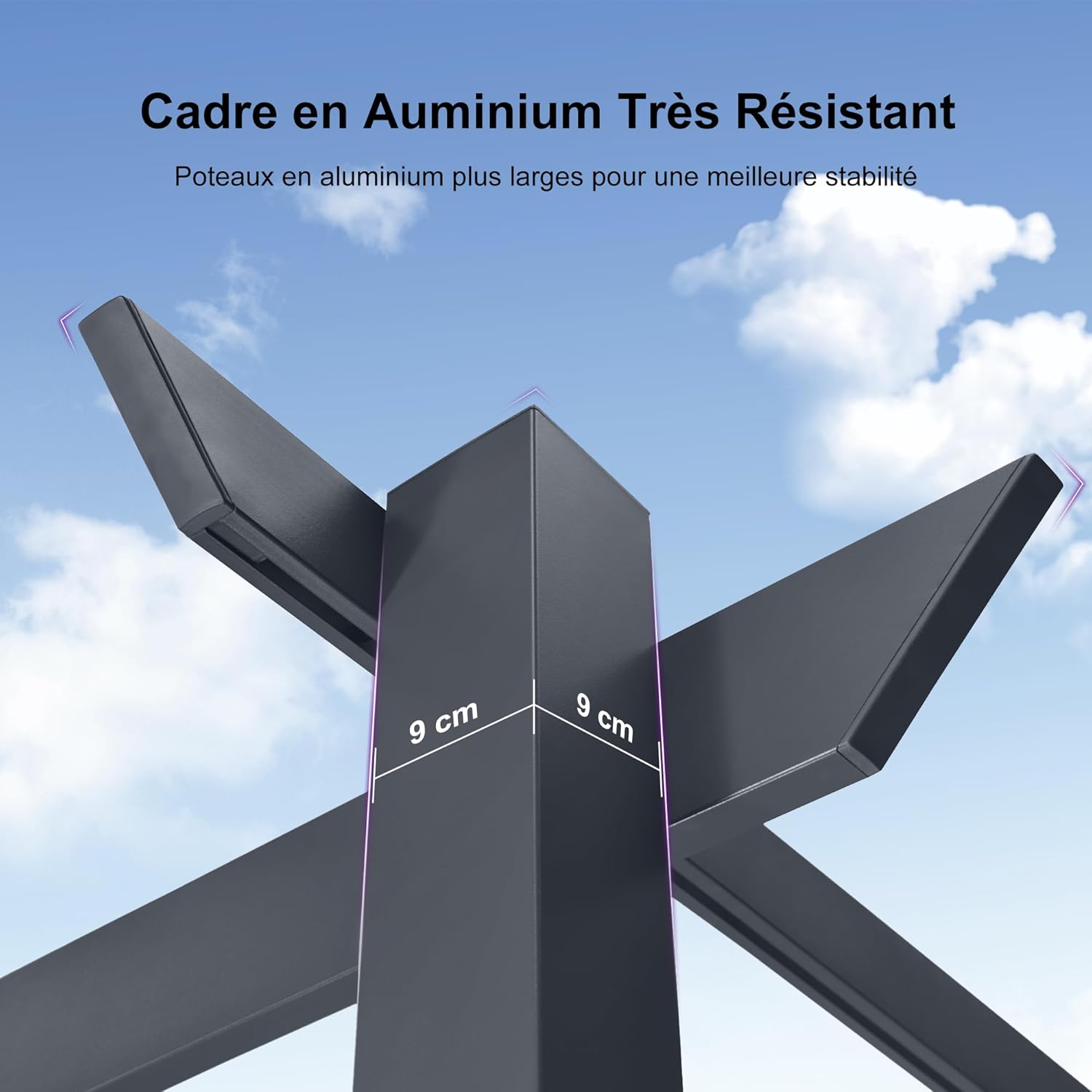etevert - Pergola Kaki - 4x3m aluminium, toit rétractable, imperméable