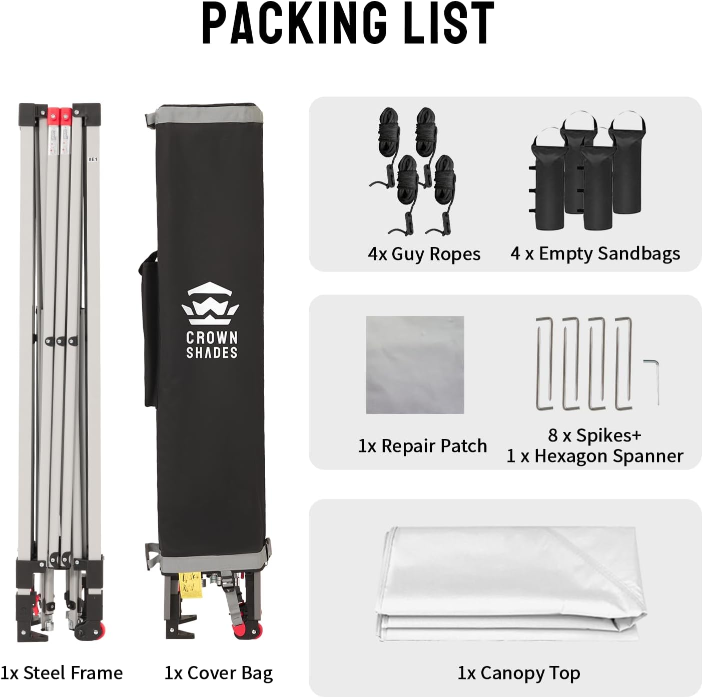 etevert - tonnelle pliante - 3x3 m - imperméable, UPF 50+, sacs de sable