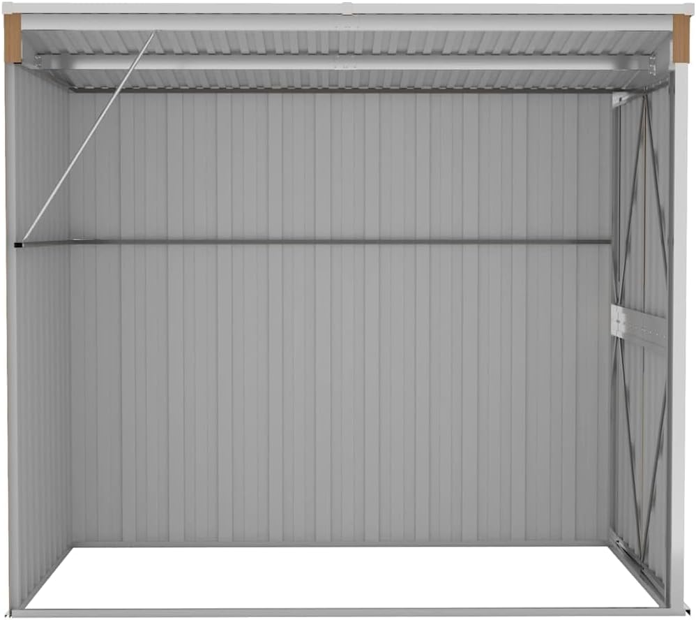 etevert Abri de Jardin Mural Marron 118x194x178 cm Acier galvanisé, Maison & Jardin, Pelouses & Jardins, Vie en extérieur, Structures extérieures, Cabanes & abris de Jardin, Brun, (Poids 31.54KG)