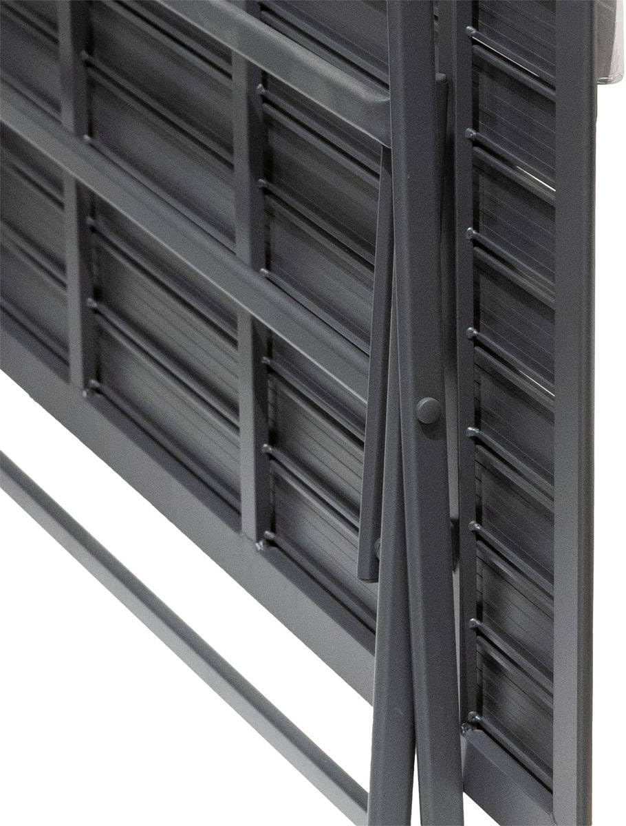 etevert - Azua table de jardin pliante 6 places, aluminium gris