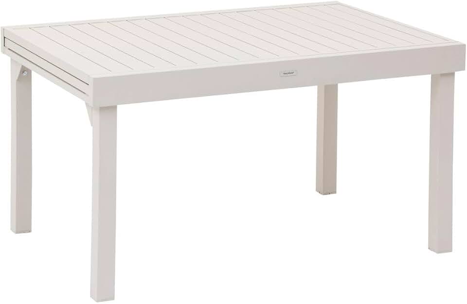 etevert - Piazza Extensible - 220/320x100cm - 10 places, aluminium epoxy
