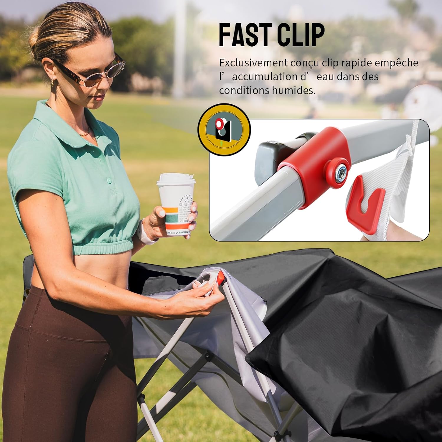 etevert - Tonnelle pliante 3x3m imperméable, P/Pop-Up, 4 parois amovibles, Sac, UPF 50+ - CN0032